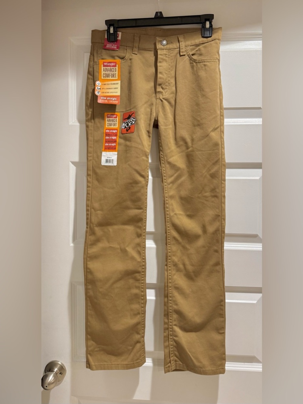 Wrangler Boys  Comfort Slim Straight Pants in Khaki